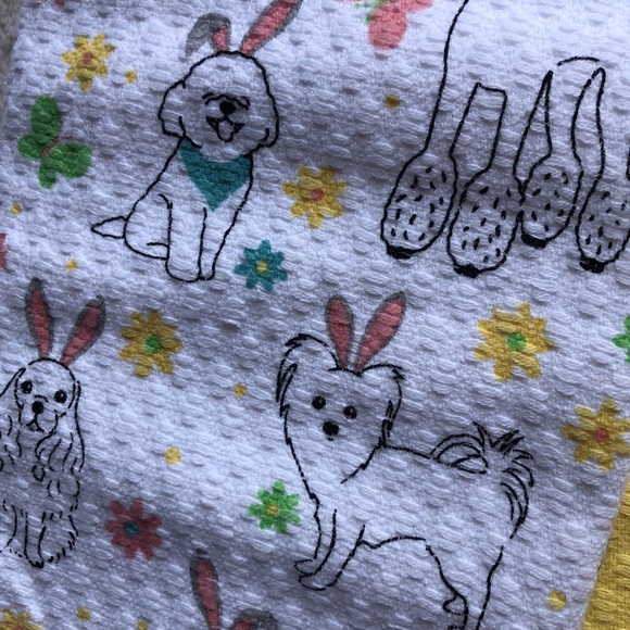 Martha Stewart EASTER Dogs Kitchen Towels - Picture 2 of 6